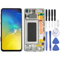 huismerk LCD-scherm en digitizer volledige montage met frame voor Galaxy S10e (zilver)