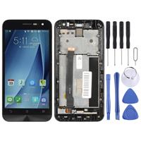 huismerk LCD-scherm en digitizer volledige montage met frame voor ASUS Zenfone 2 ZE500CL Z00D (zwart)