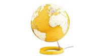 Atmosphere Globe Bright Yellow 30cm Diameter Kunststof Voet Met Verlichting