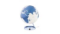 Atmosphere Globe Bright HOT Blue 30cm Diameter Kunststof Voet Met Verlichting