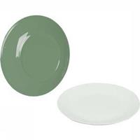 Bo-Camp - Frühstücksteller - 100% Melamin - Ø 21,5 cm - zweifarbiges Grün