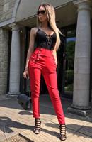 exclusivepremium Hannah High Waisted Trousers Red