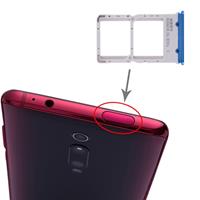 huismerk SIM-kaart lade + SIM-kaart lade voor Xiaomi Redmi K20 (blauw)