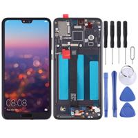 huismerk LCD-scherm en digitizer volledige montage met frame voor Huawei P20 (zwart)