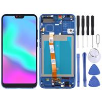 huismerk LCD-scherm en digitizer volledige montage met frame voor Huawei Honor 10 (blauw)