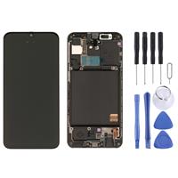 huismerk LCD-scherm en digitizer volledige montage met frame voor Galaxy A40 SM-A405F (zwart)