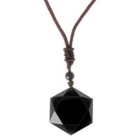 lgtjwls Zwart Obsidiaan kettinghanger Talisman Amulet
