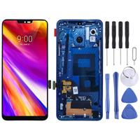 huismerk LCD-scherm en digitizer volledige montage met frame voor LG G7 ThinQ/G710 G710EM G710PM G710VMP (blauw)