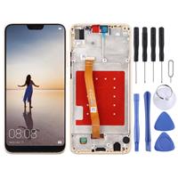 huismerk LCD-scherm en digitizer volledige montage met frame voor Huawei P20 Lite/Nova 3e (goud)