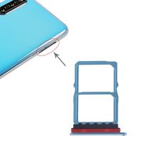 huismerk SIM-kaart lade + NM-kaart lade voor Huawei P30 (blauw)