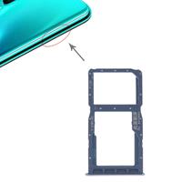 huismerk SIM-kaart lade + SIM-kaart lade/micro SD-kaart voor Huawei P30 Lite (blauw)