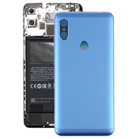 huismerk Batterij achtercover met Zijkleutels voor Xiaomi Redmi Note 6 Pro (blauw)