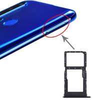 huismerk SIM-kaart lade + SIM-kaart lade/micro SD-kaart lade voor Huawei Nova 5i (zwart)