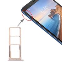 huismerk SIM-kaart lade + SIM-kaart lade + micro SD-kaart lade voor Xiaomi Redmi 7A (goud)