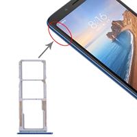 huismerk SIM-kaart lade + SIM-kaart lade + micro SD-kaart lade voor Xiaomi Redmi 7A (donkerblauw)