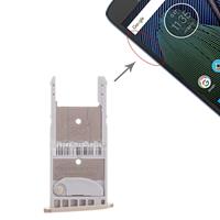 huismerk SIM-kaart lade + micro SD-kaart lade voor Motorola Moto G5 plus (goud)