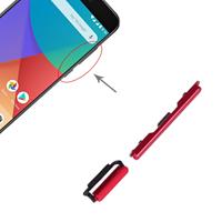 huismerk Aan/uit-knop en volume regelknop voor Xiaomi mi 5X/a1 (rood)