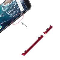 huismerk Aan/uit-knop en volume regelknop voor Xiaomi mi 6X/a2 (rood)