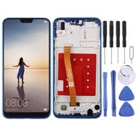 huismerk LCD-scherm en digitizer volledige montage met frame voor Huawei P20 Lite/Nova 3e (blauw)