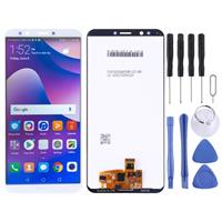 huismerk LCD-scherm en digitizer volledige montage voor Huawei Y7 Prime (2018) (wit)