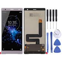 huismerk LCD-scherm en digitizer volledige montage (origineel) voor Sony Xperia XZ2 (paars)