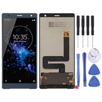 huismerk LCD-scherm en digitizer volledige montage (origineel) voor Sony Xperia XZ2 (blauw)