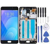 huismerk LCD-scherm en digitizer volledige montage met frame voor Meizu M6 notitie (zwart)