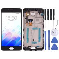 huismerk LCD-scherm en digitizer volledige assemblage met frame voor Meizu M3 Note (internationale versie) M681H M681Q (zwart)