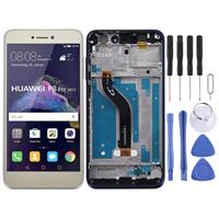 huismerk LCD-scherm en digitizer volledige montage met frame voor Huawei P8 Lite (2017) (goud)