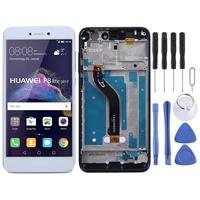 huismerk LCD-scherm en digitizer volledige montage met frame voor Huawei P8 Lite (2017) (wit)