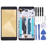 huismerk LCD-scherm en digitizer volledige assemblage met frame voor Xiaomi Redmi Note 4X (zwart)