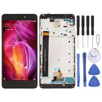 huismerk LCD-scherm en digitizer volledige montage met frame voor Xiaomi Redmi Note 4 (zwart)