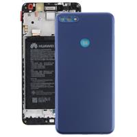 huismerk Achtercover met Zijkleutels voor Huawei Y7 (2018) (blauw)