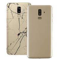 huismerk Achtercover met Zijkleutels & camera lens voor Galaxy J8 (2018) J810F/DS J810Y/DS J810G/DS (goud)