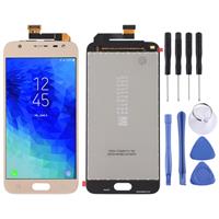 huismerk LCD-scherm en digitizer volledige assemblage voor Galaxy J3 (2018)/J337 (goud)