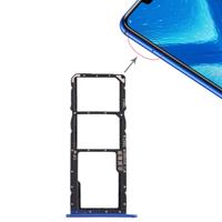 huismerk SIM-kaart lade + micro SD-kaart lade voor Huawei Honor 8X (blauw)