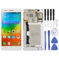 huismerk LCD-scherm en digitizer volledige montage met frame voor Lenovo A7600 (wit)