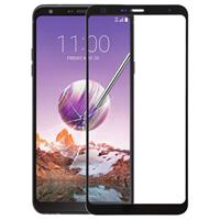 huismerk Voorkant scherm buitenste glazen lens voor LG Stylo 4/Q710/Q710MS/Q710CS (zwart)