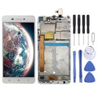 huismerk LCD-scherm en digitizer volledige montage met frame voor Lenovo S60 S60W S60T S60A (wit)