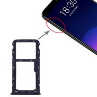 huismerk SIM-kaartlade + SIM / Micro SD-kaartlade voor Meizu M6T (Blauw)