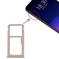 huismerk SIM-kaartlade + SIM / Micro SD-kaartlade voor Meizu M6T (Goud)