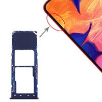 huismerk SIM-kaartlade + Micro SD-kaartlade voor Galaxy A10 (Blauw)