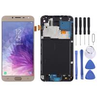 huismerk TFT Material LCD Screen and Digitizer Full Assembly with Frame for Galaxy J4 J400F/DS(Gold)