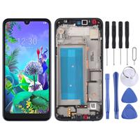 huismerk LCD-scherm en digitizer volledige assemblage met frame voor LG Q60 Double SIM (Zwart)