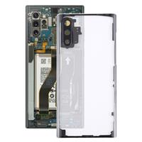 huismerk Transparante batterij achterkant met camera lens cover voor Samsung Galaxy Note 10 N970 N9700 (Transparant)