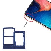 huismerk SIM-kaartlade + SIM-kaartlade + Micro SD-kaartlade voor Samsung Galaxy A20e (Blauw)