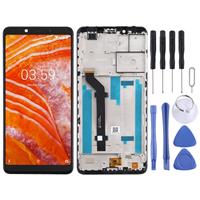 huismerk LCD-scherm en digitizer volledige assemblage met frame voor Nokia 3.1 Plus TA-1118(Zwart)