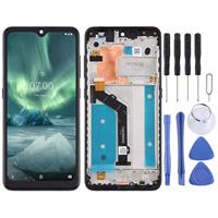 huismerk LCD-scherm en Digitizer Full Assembly met frame voor Nokia 7.2 TA-1196(Zwart)