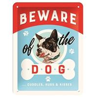 fiftiesstore Beware Of The Dog Embossed Metal Sign - 15 x 20 cm