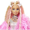 Barbie - Extra Doll in Pink Fluffy Coat with Unicorn-Pig Toy